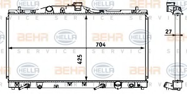 Imagine Radiator, racire motor HELLA 8MK 376 708-371