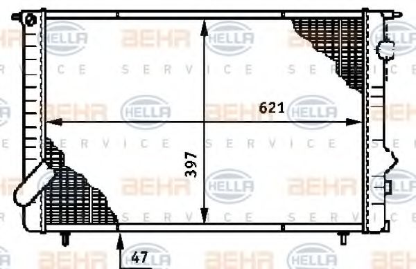 Imagine Radiator, racire motor HELLA 8MK 376 708-471