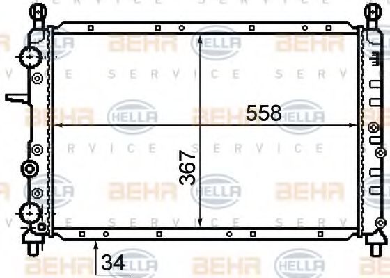 Imagine Radiator, racire motor HELLA 8MK 376 708-491