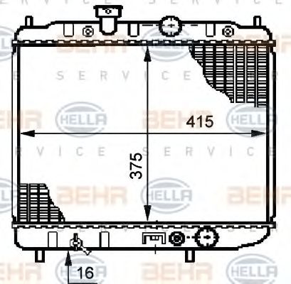 Imagine Radiator, racire motor HELLA 8MK 376 708-541