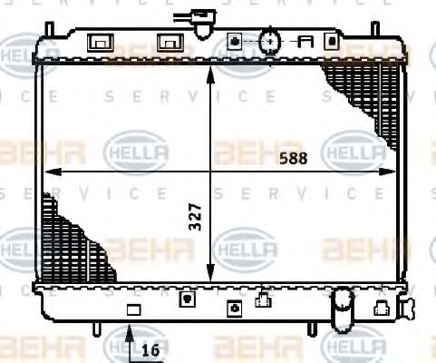 Imagine Radiator, racire motor HELLA 8MK 376 708-561