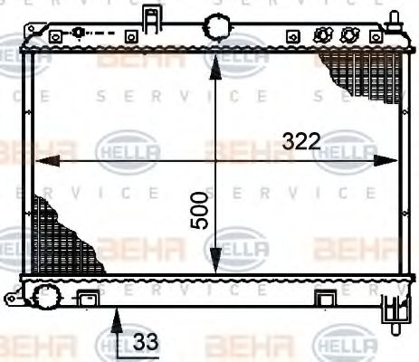 Imagine Radiator, racire motor HELLA 8MK 376 708-581