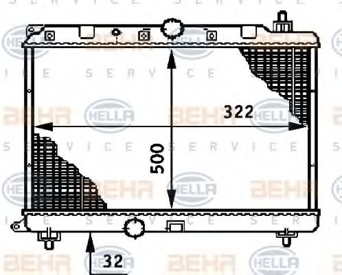 Imagine Radiator, racire motor HELLA 8MK 376 708-591