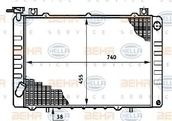 Imagine Radiator, racire motor HELLA 8MK 376 708-621