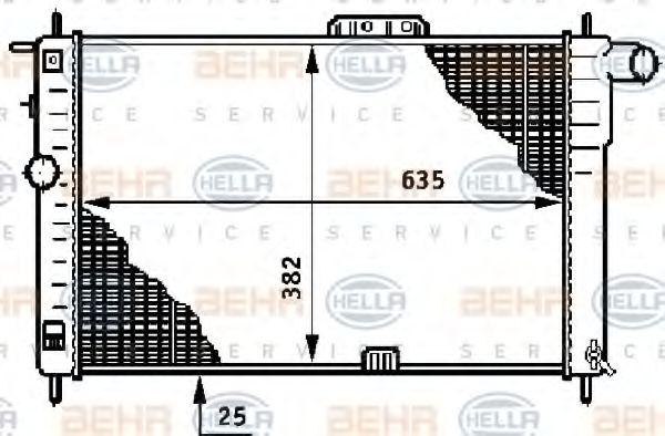 Imagine Radiator, racire motor HELLA 8MK 376 708-631