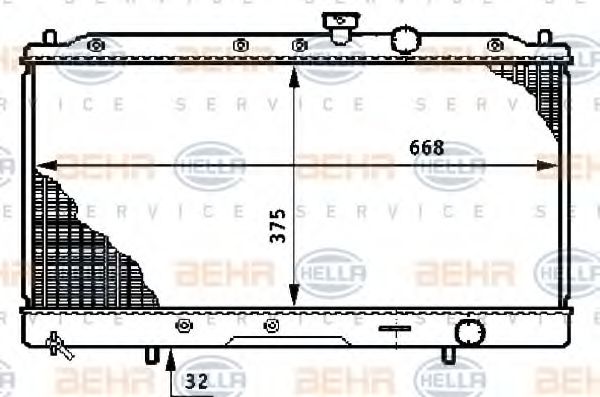 Imagine Radiator, racire motor HELLA 8MK 376 708-651