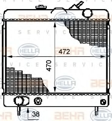 Imagine Radiator, racire motor HELLA 8MK 376 708-671