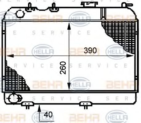 Imagine Radiator, racire motor HELLA 8MK 376 708-691