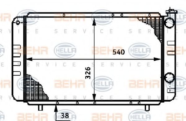 Imagine Radiator, racire motor HELLA 8MK 376 708-701