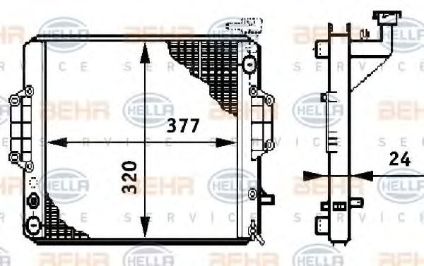 Imagine Radiator, racire motor HELLA 8MK 376 708-721