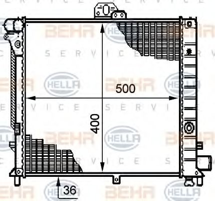 Imagine Radiator, racire motor HELLA 8MK 376 708-781