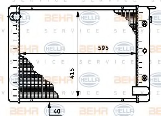 Imagine Radiator, racire motor HELLA 8MK 376 709-021