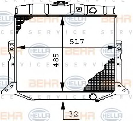 Imagine Radiator, racire motor HELLA 8MK 376 709-071