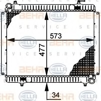 Imagine Radiator, racire motor HELLA 8MK 376 709-111