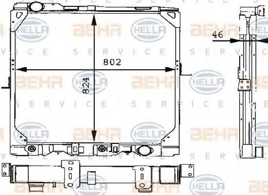 Imagine Radiator, racire motor HELLA 8MK 376 709-311