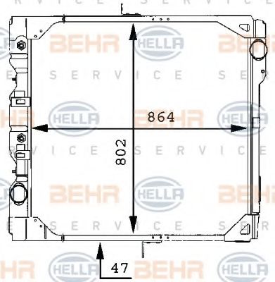 Imagine Radiator, racire motor HELLA 8MK 376 709-331