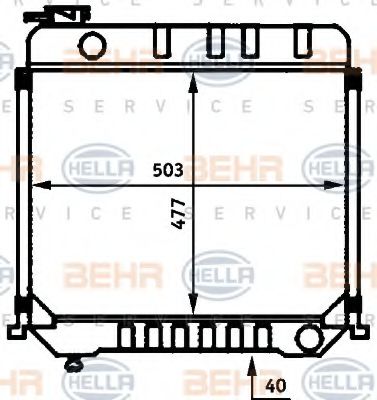 Imagine Radiator, racire motor HELLA 8MK 376 709-391