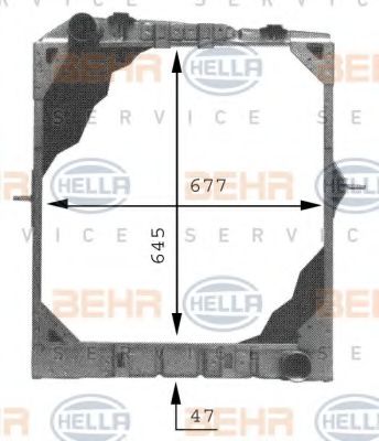 Imagine Radiator, racire motor HELLA 8MK 376 709-421