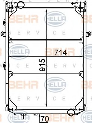 Imagine Radiator, racire motor HELLA 8MK 376 709-561