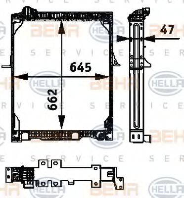 Imagine Radiator, racire motor HELLA 8MK 376 709-591