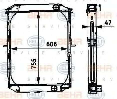 Imagine Radiator, racire motor HELLA 8MK 376 709-661