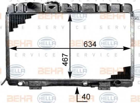 Imagine Radiator, racire motor HELLA 8MK 376 709-781