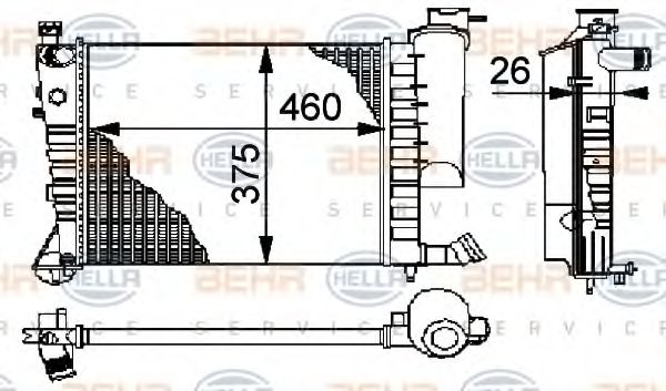 Imagine Radiator, racire motor HELLA 8MK 376 710-251