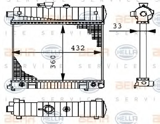 Imagine Radiator, racire motor HELLA 8MK 376 710-271