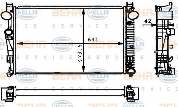 Imagine Radiator, racire motor HELLA 8MK 376 710-291