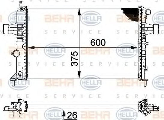 Imagine Radiator, racire motor HELLA 8MK 376 710-314