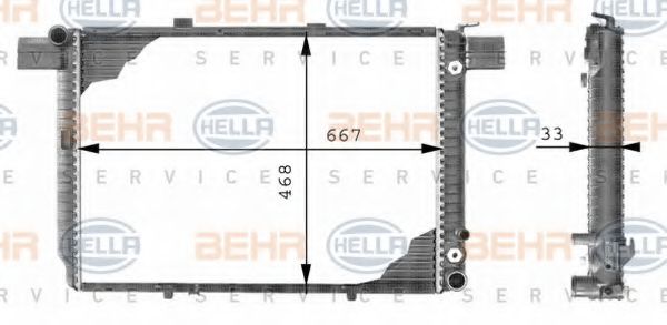 Imagine Radiator, racire motor HELLA 8MK 376 710-341