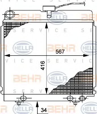 Imagine Radiator, racire motor HELLA 8MK 376 710-491