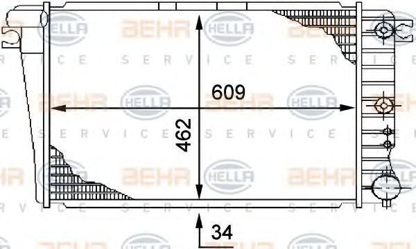 Imagine Radiator, racire motor HELLA 8MK 376 710-571