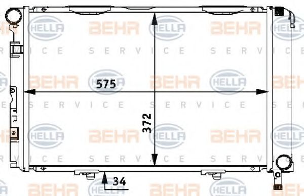 Imagine Radiator, racire motor HELLA 8MK 376 710-591