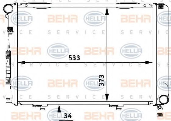 Imagine Radiator, racire motor HELLA 8MK 376 710-651