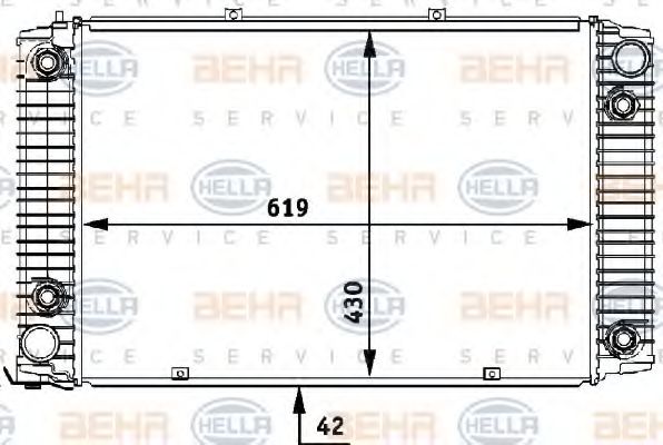 Imagine Radiator, racire motor HELLA 8MK 376 710-721