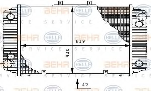 Imagine Radiator, racire motor HELLA 8MK 376 710-731