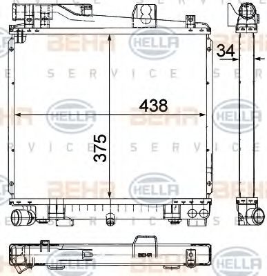 Imagine Radiator, racire motor HELLA 8MK 376 710-751