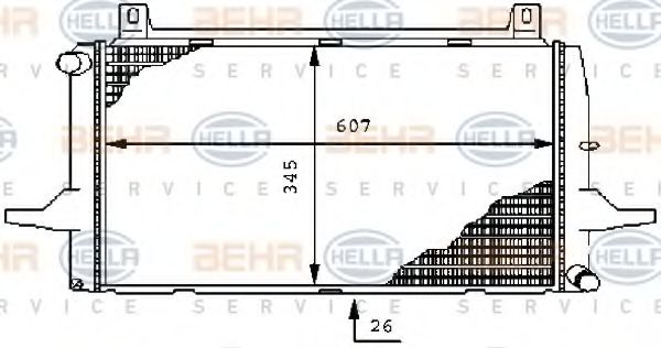 Imagine Radiator, racire motor HELLA 8MK 376 710-791