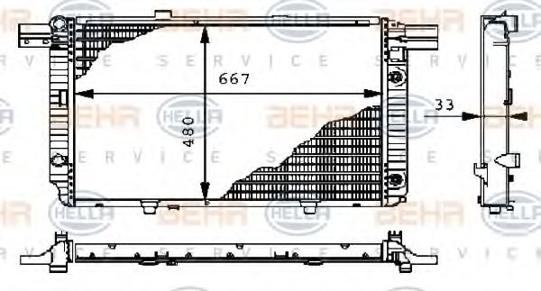 Imagine Radiator, racire motor HELLA 8MK 376 711-091