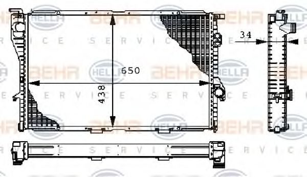 Imagine Radiator, racire motor HELLA 8MK 376 711-111