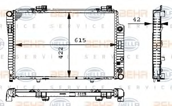 Imagine Radiator, racire motor HELLA 8MK 376 711-194