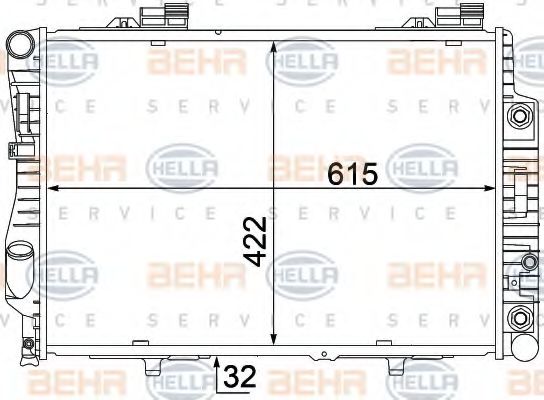 Imagine Radiator, racire motor HELLA 8MK 376 711-234