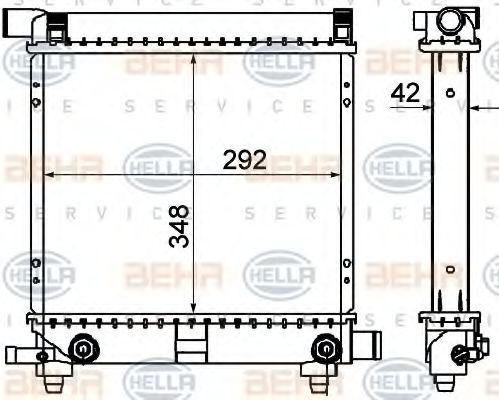 Imagine Radiator, racire motor HELLA 8MK 376 711-314