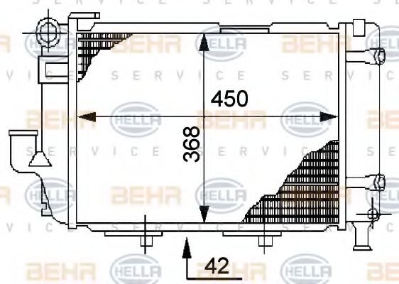 Imagine Radiator, racire motor HELLA 8MK 376 711-364