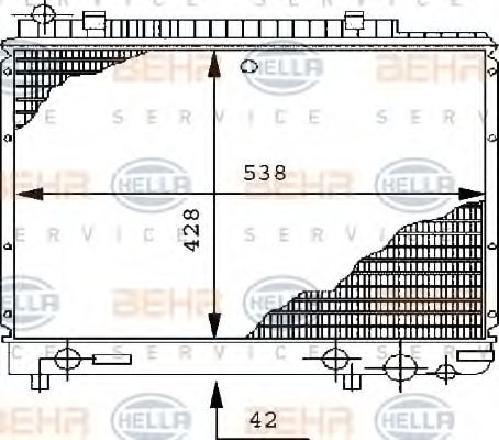 Imagine Radiator, racire motor HELLA 8MK 376 711-391