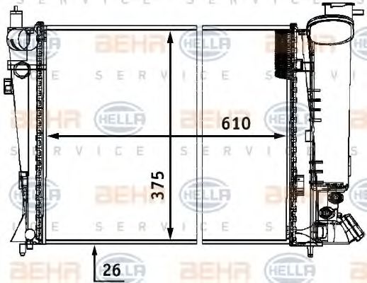 Imagine Radiator, racire motor HELLA 8MK 376 711-491