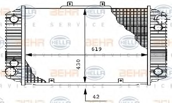 Imagine Radiator, racire motor HELLA 8MK 376 711-551