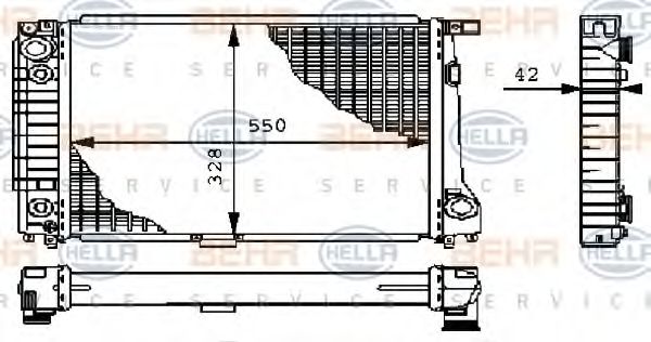 Imagine Radiator, racire motor HELLA 8MK 376 711-661