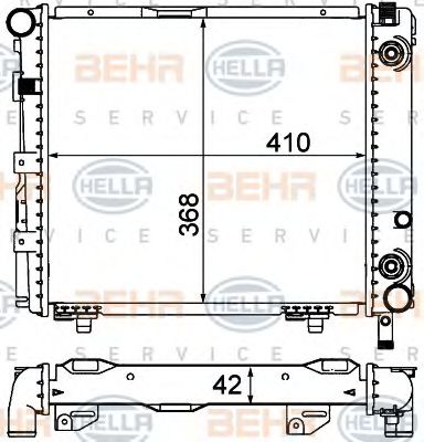 Imagine Radiator, racire motor HELLA 8MK 376 712-151